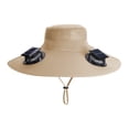 thumbnail image 2 of Wide Solar Fan Outdoor Fishing Hat Men Sun Hat With Solar Fan Fishing Hats 3 Speed Adjustable Fan Hat, 2 of 7