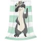thumbnail image 2 of Balery Cute Raccoon Manta de Felpa Suave y Acogedora – Cobija de Franela Aterciopelada para Cama, Lavable y Cálida para Sofá, Mascotas, Transpirable-60"x50", 2 of 7