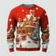 thumbnail image 2 of Suéter navideño para hombre, sudadera con capucha gráfica con castillo de Papá Noel, moda diaria, informal, estampado 3D, sudadera para vacaciones, 2 of 4