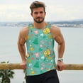 thumbnail image 6 of Pofeuu Happy Summer Print Men's Workout Tank Tops Sleeveless Muscle Gym Shirt Quick Dry-Large, 6 of 7