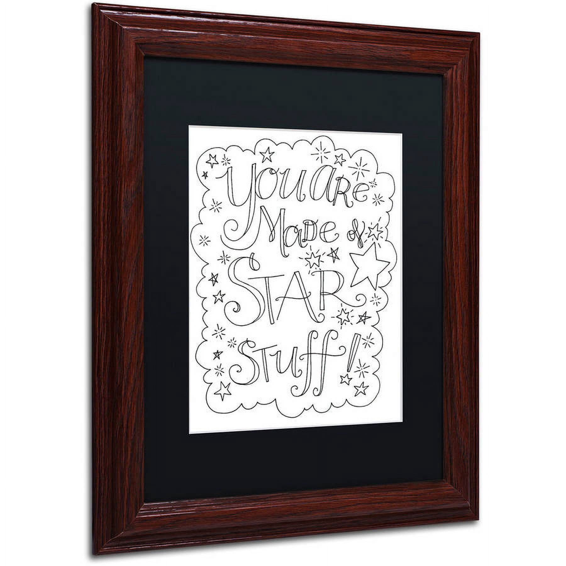 Trademark Fine Art "Star Stuff" Canvas Art by Elizabeth Caldwell, Black Matte, Wood Frame