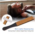 thumbnail image 1 of pitrice Men's Leather Sharpening Strop Shaving Strap for Barber Straight Razor Folding Knife Belt, 1 of 7