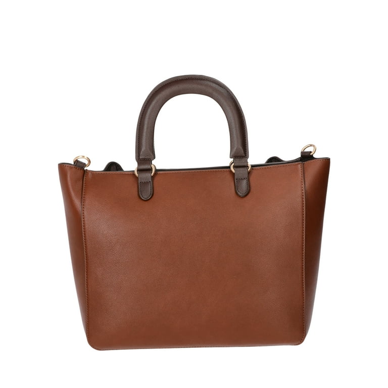Time and Tru Women's Brynlee Faux Leather Drawstring Tote Time and Tru Women's Brynlee Faux Leather Drawstring Tote