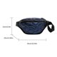 thumbnail image 3 of Bolsa Riñonera casual con cinturón en el pecho, riñonera sólida, monedero para damas y niñas (azul), 3 of 9