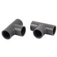 thumbnail image 1 of Conector de tubo de agua en forma de T de 20 mm de diámetro interno 3 vías gris 2 piezas, 1 of 2