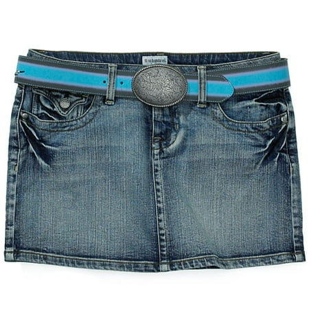 Juniors' Rock Star Denim Skirt