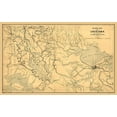 thumbnail image 2 of Bache 24x17 Gold Ornate Wood Framed with Double Matting Museum Art Print Titled - Louisiana Miltary Map - Bache 1863, 2 of 4