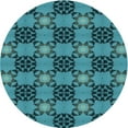 thumbnail image 1 of Ahgly Company Indoor Round Patterned Dark Turquoise Green Area Rugs, 6' Round, 1 of 6