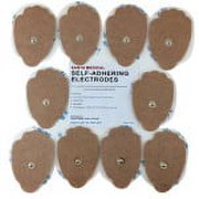 Santamedical 10 Snap-On Re-Usable Tan Carbon Electrode Pads with Premium Gel (Hand Shape )