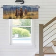 thumbnail image 5 of Western Cowboy Horse Window Valance for Kitchen, Grasslands Blue Sky Nature Scenery Rod Pocket Short Curtain for Small Windows, Light Filtering Decorative Valance, 42 x 18 Inch, 1 Panel, 5 of 9