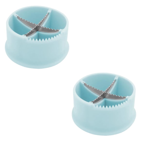 Wosthever Abridor de castañas de plástico de acero inoxidable, desgranador abierto de nueces, galleta de castañas portátil de mano, azul azul 2piezas Wosthever CBP027635