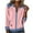 Pink, variant on ZACPNCV Womens Denim Patch Collar Sweatshirt Long Sleeve Solid Color Pullover with Contrast Stitching Casual Top