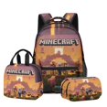 thumbnail image 1 of Minecraft Backpack Set for Students with Double Layer Pencil Case and Lunch Bag, 24 Styles, Waterproof School Supplies, 1 of 4