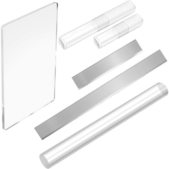 6 Pcs Acrylic Clay Tools,Clay Roller for Polymer,Rectangle Shape Clay Blade Set,Clay Acrylic Sheet for Modelling Sculpting,Clay Tools for DIY Shaping
