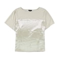 thumbnail image 1 of Playera Alfani adornada con panel metálico para mujer beige extra pequeña, 1 of 2