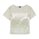 thumbnail image 1 of Playera Alfani adornada con panel metálico para mujer beige extra pequeña, 1 of 2