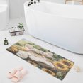 thumbnail image 3 of WOBOGO Sunflower Cute Kitten Carpet 39x20in Kitchen Bathroom Livingroom Plush Absorbent Non-Slip Floor Mat, 3 of 8