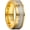 Gold&White, variant on 8mm Black Wedding Band with Silver Mountain Degisn, Black Sand Pattern Inlay Tungsten Ring for Men Women, Flat Cut Edge, Comfort Fit, Size 10