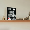 thumbnail image 3 of JennyGems EMT Gifts, Paramedic Gifts, Real Heroes Don't Wear Capes Sign, First Responder, EMT Graduation Gift, EMS Sign, Made in USA, 3 of 12