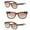 Brown, variant on 3 Pair of Bifocal Reading Sunglasses for Men and Women - Outdoor Sun Reading Glasses - Black - 1.25