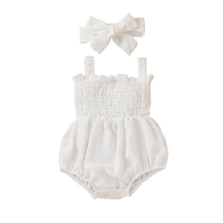 

B91xZ Newborn Girl Outfits Infant Boys Girls Sleeveless Solid Romper Jumpsuit Newborn Bodysuits Clothes (Sizes 6-12 Months)