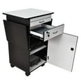 thumbnail image 3 of Luxor B379579 Wood Multimedia Workstation, Gray & Black - 23.75 x 18.87 x 37.37 in., 3 of 4