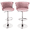 Pink, variant on Baxluxe Gray Bar Stools Set of 2, Swivel Velvet Counter Height Bar Chairs Pub Stools, Adjustable High Stools Bar Chairs with Footrest, Island Stools Bar Height Chairs for Kitchen Island, Pub, Office