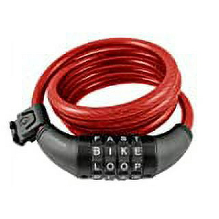 Wordlock CL 408 RD 4 Letter Combination Bike Lock Cable Red 5 Feet Walmart