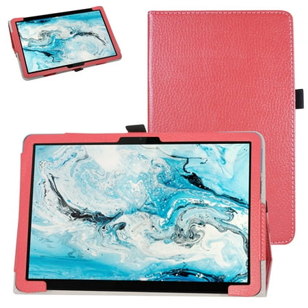 Labanema 10.1" Lenovo IdeaPad Duet Chromebook CT-X636F Case, PU Leather Folio Stand Protective Case, Cover for 10.1" Lenovo IdeaPad Duet Chromebook CT-X636F (Red)
