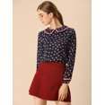 thumbnail image 4 of INSPIRE CHIC Blouse Douce à Manches Longues pour Femmes, Mignonne, à Volants, Col Peter Pan, 4 of 6
