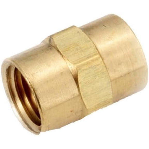 Anderson Metals Corp. Barstock Pipe Coupling 1/4 Inch - 1/4 Inch Pipe Coupling - Multicolor