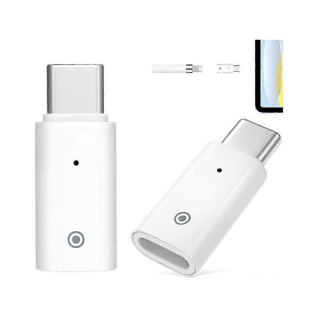 2 Pack USB-C Charging Adapter Compatible with Apple Pencil 1st Generation, USB C to Apple Pencil Adapter, Male USBC to Female Charging Connector for i