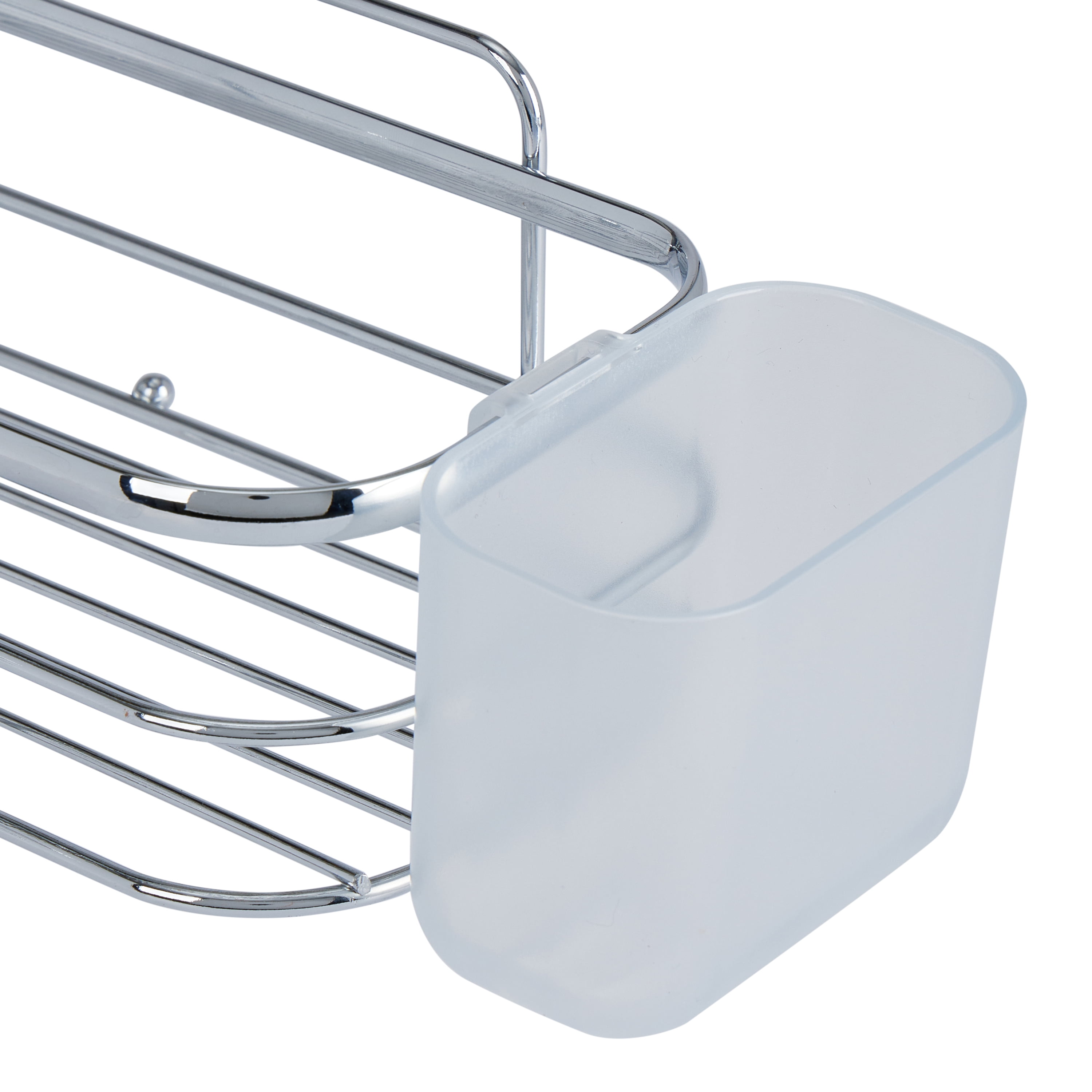 Bath Bliss 3 Piece Adhesive Corner Shelf Caddy Set in Chrome