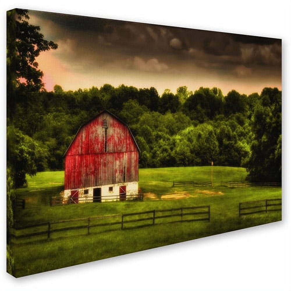 Trademark Fine Art "Summer Evening On the Farm" Canvas Art by Lois Bryan