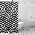 thumbnail image 3 of XMXT Waterproof Shower Curtain Liner with Iron Hooks, Greek Geometric Print Shower Curtains for Bathroom Decor Accessories, 72 x 72 inches, 3 of 8