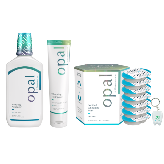 Opal by Opalescence Go Teeth Whitening Kit Classic Prefilled Trays, Sensitive Toothpaste & Mouthwash