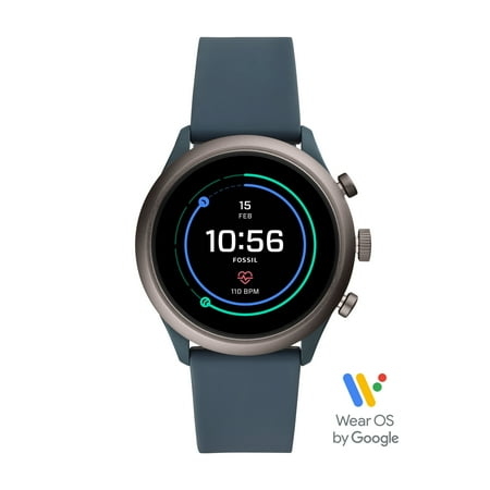 Fossil Sport Men's Smartwatch - Smokey Blue Silicone 43mm - Powered with Wear OS by Google