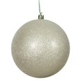 thumbnail image 1 of Vickerman 8" Champagne Glitter Ball Christmas Ornament, 1 of 3