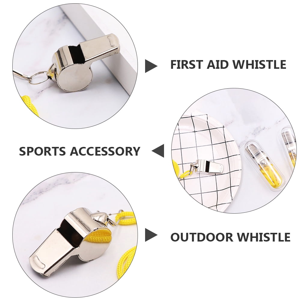 YOSADIER Outdoor Survival Whistle Stainless Steel 12Pcs Assorted Color for Emergency Situations