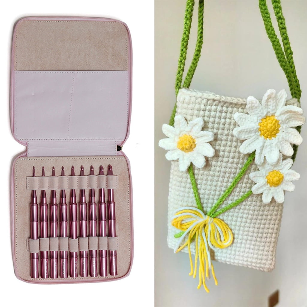 9Pcs Ergonomic Crochet Hook Aluminum Alloy Crochet Hook for Beginner Knitting Sweater Scarves Bag 3.0mm-8.0mm