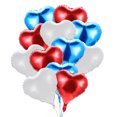 thumbnail image 1 of 12 Pcs Ballons Cœur Rouge Blanc Bleu Décoration du 4 Juillet Fournitures de Fête, 1 of 8