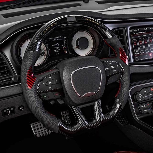 Volante De Carreras, Volante LED Instalación Simple Para Accesorios De Automóviles ANGGREK Carbon Fiber Steering Wheel