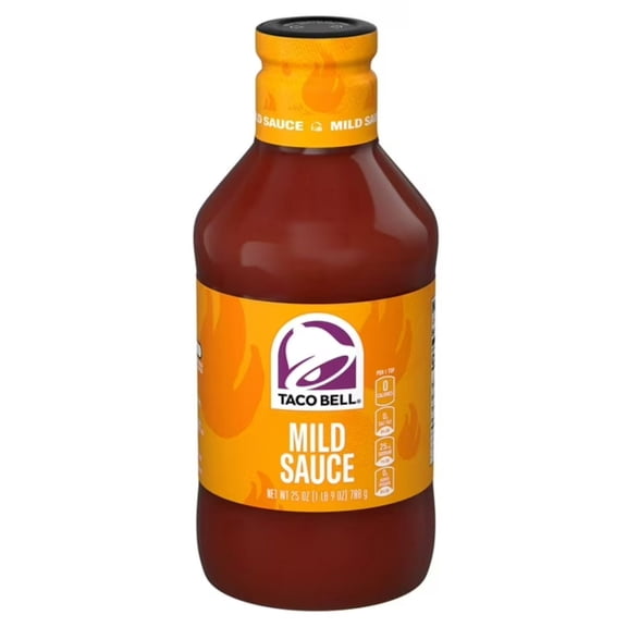 Taco Bell Mild Sauce 25 oz Glass Bottle – Classic Taco Flavor, Smooth & Zesty Mexican-Style Sauce