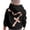 Black, variant on Girls Hoodies Fall Winter Print Loose Pullover Hoodie Top with Pocket Hoodies for Girls Size 3-4Y