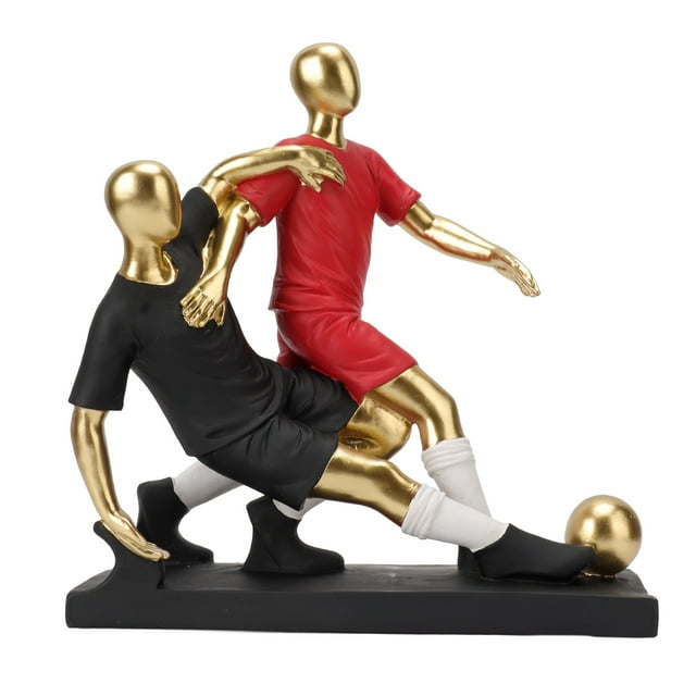 Ornement de Joueur de Soccer Rétro Ornement de Table Modèle de Personnage pour Entrée Hall Salon Refroidisseur de Vin