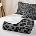 thumbnail image 4 of Erosebridal Fashion Leopard Spot Quilt King for Girls, Gray Animal Print King Coverlet Set, 3 Pieces, 4 of 7