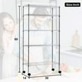 thumbnail image 7 of Dkeli 5 Tier Wire Shelving Unit for Garage Metal Shelf with Wheel Storage Shelf Pantry Rack for Kitchen,Office, Chrome, 7 of 7
