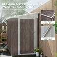 thumbnail image 5 of 4' x 7.7' Lean to Garden Storage Shed, Outdoor Metal Tool House with Lockable Door Vents for Backyard Patio Lawn, 5 of 6