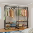 Ktaxon Clothes Rack, Heavy Duty Garment Rack Hanging Clothes Rack with