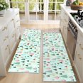 thumbnail image 4 of Kitchen Rugs Sets Of 2,Light Blue Christmas Tree Pattern Anti Fatigue Kitchen Mat Rugs Non Slip Washable,Decorative Kitchen Floor Mats for Kitchen,Sink,Laundry,17"X47", 4 of 5